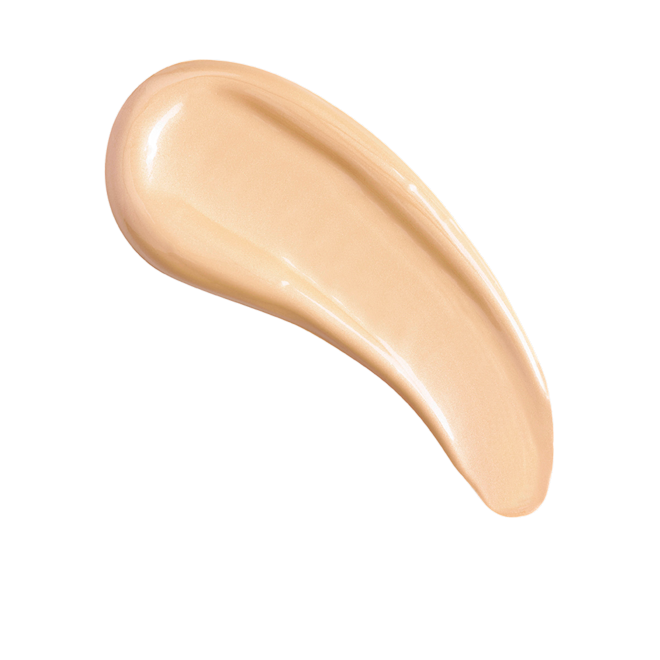 Hollywood Flawless Filter in shade 3 swatch Swatch of a glow-boosting primer in a light beige shade.