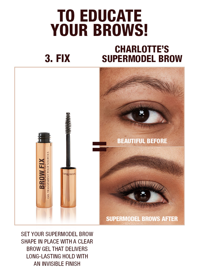 Supermodel brows 3 step routine Dark Brown