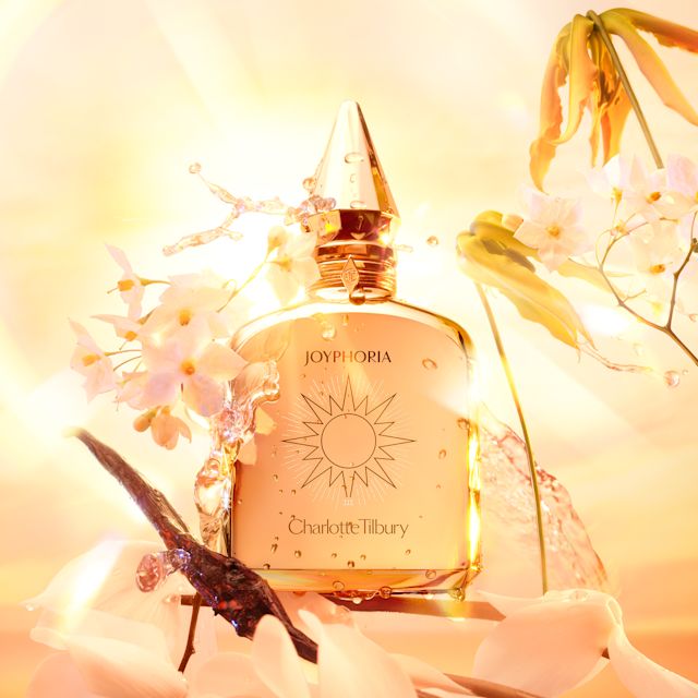Joyphoria art Joyphoria fragrance bottle artwork with white flowers