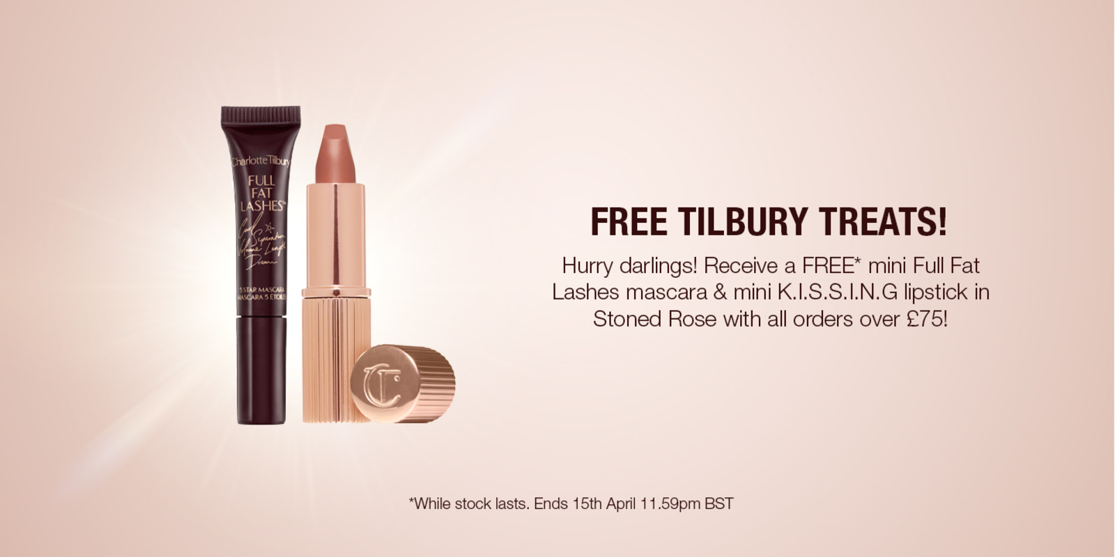 Free Full Fat Lashes and Stoned Rose Lipstick PLP Free Full Fat Lashes and Stoned Rose Lipstick