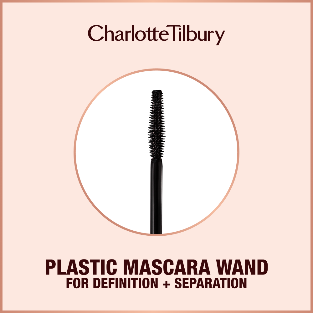 Plastic mascara wand A plastic mascara wand that gives lashes definition and separation
