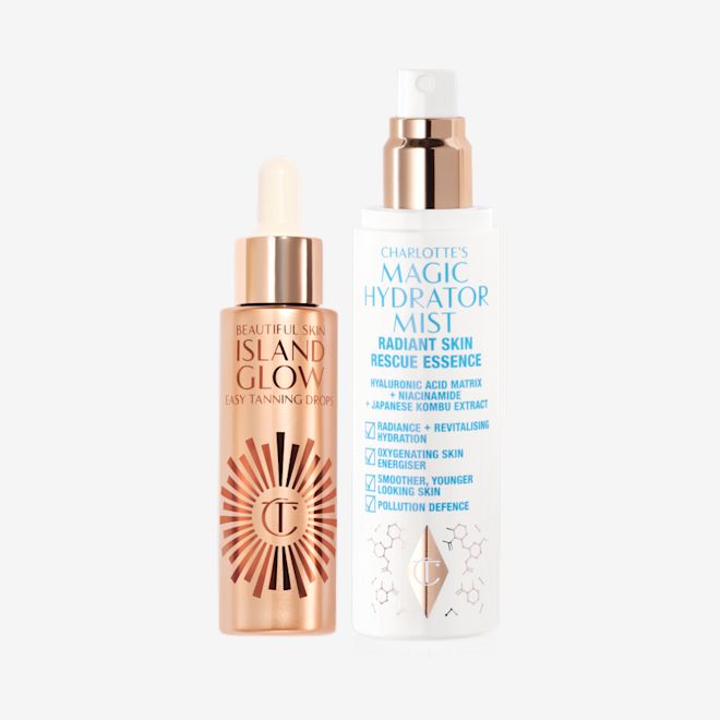 Beautiful Skin Island Glow Drops and Magic Hydrator Mist packaging Beautiful Skin Island Glow Drops and Magic Hydrator Mist packaging
