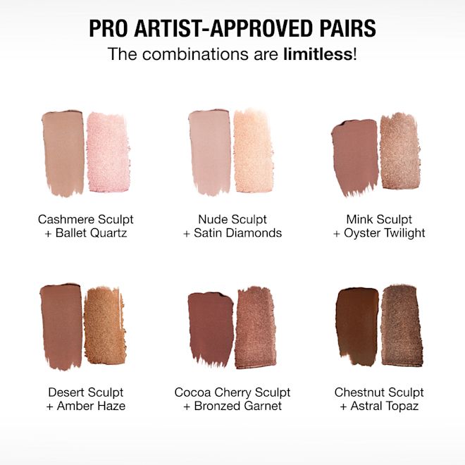 Exagger-eyes Eyeshadow Stick - Perfect Pairings Infographic Exagger-eyes Eyeshadow Stick - Perfect Pairings Infographic