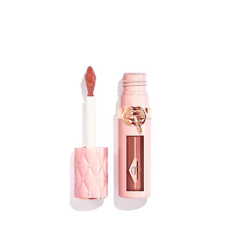 Plumpgasm packshot for blog Pillow Talk Big Lip Plumpgasm plumping lip gloss in shade Pillow Talk Medium/Deep