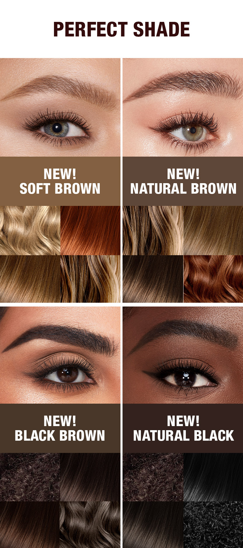 Hair Colour and Brow Product shades to match to 