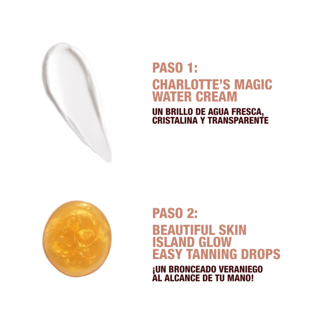 ESUS GLOWDROPS+MWC-ROUTINE-US&CA Beautiful Skin Island Glow Drops and Magic Water Cream swatches