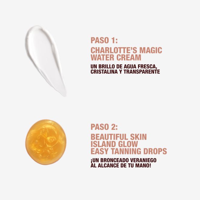 ESUS GLOWDROPS+MWC-ROUTINE-US&CA Beautiful Skin Island Glow Drops and Magic Water Cream swatches