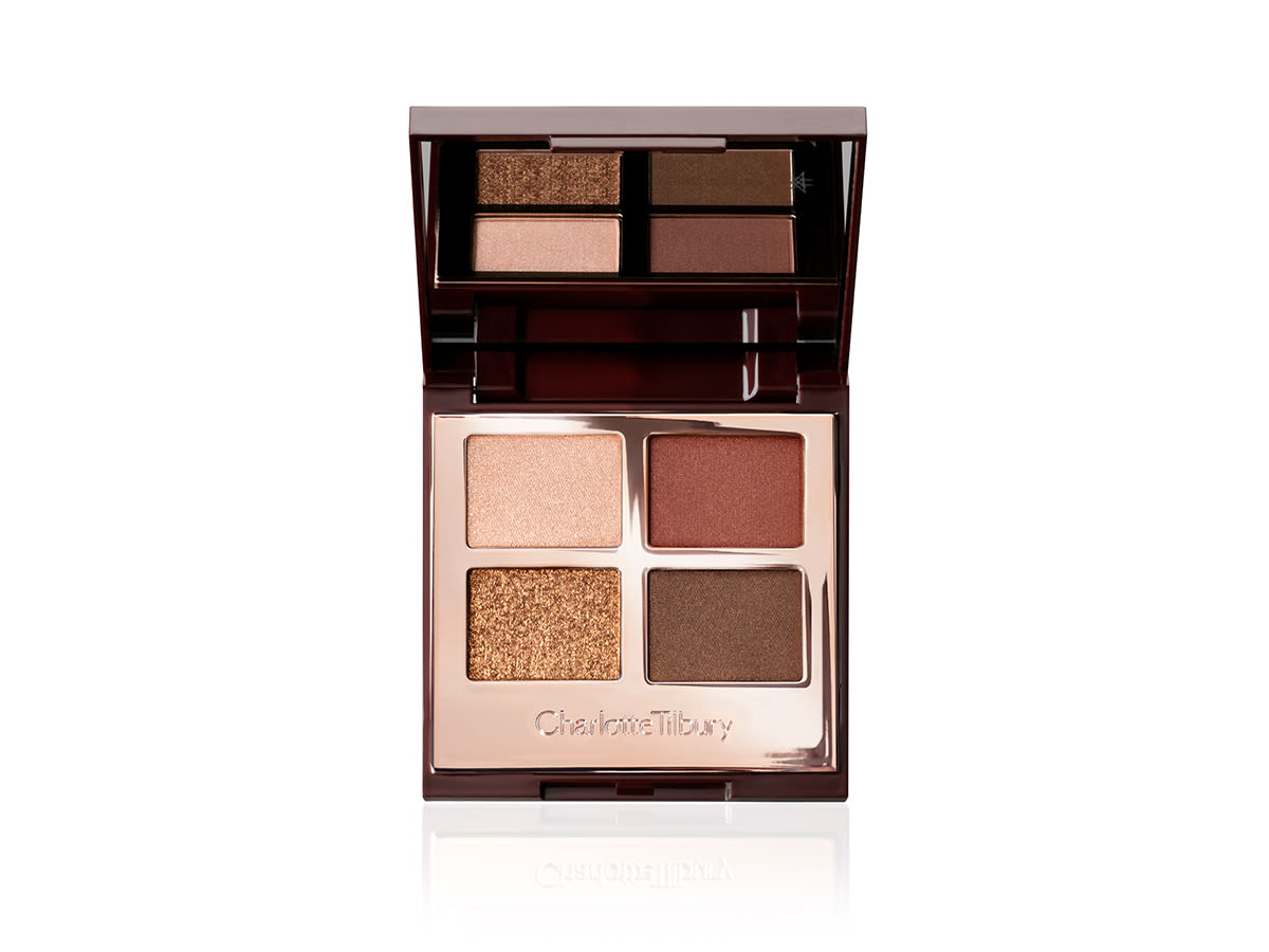 The Bella Sofia Luxury Palette packshot for blog Luxury Palette in The Bella Sofia with four bronze eyeshadow shades
