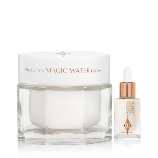 Magic Water Cream packaging and Magic Serum Magic Water Cream packaging and Magic Serum on white background
