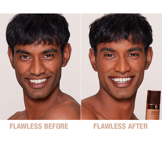 Airbrush Flawless Foundation 12.5 Neutral before and after Airbrush Flawless Foundation 12.5 Neutral before and after