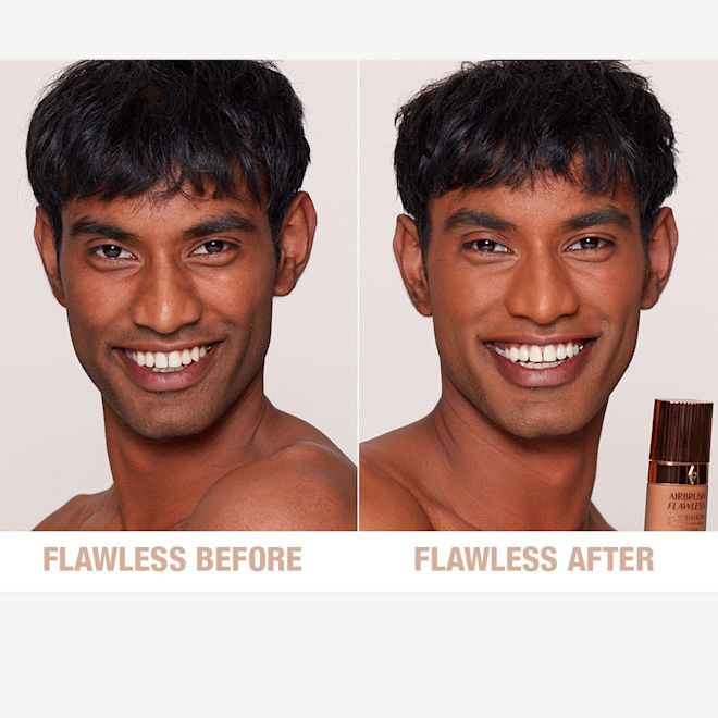 Airbrush Flawless Foundation 12.5 Neutral before and after Airbrush Flawless Foundation 12.5 Neutral before and after