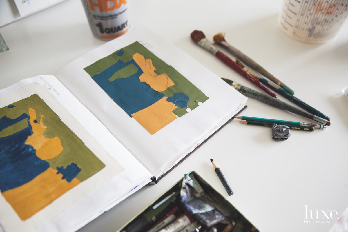 Sketchbooks contain past still-life gouache works. Sketchbooks contain past still-life gouache works.