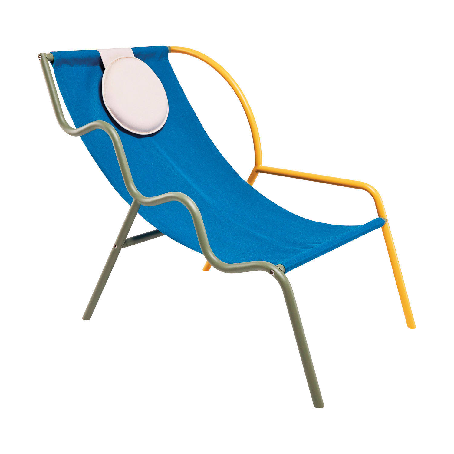 blue and yellow chair