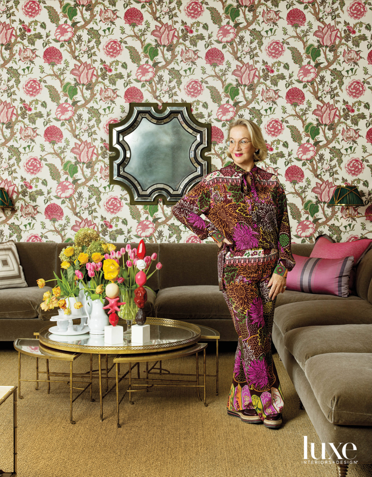 alessandra branca portrait floral wallpaper