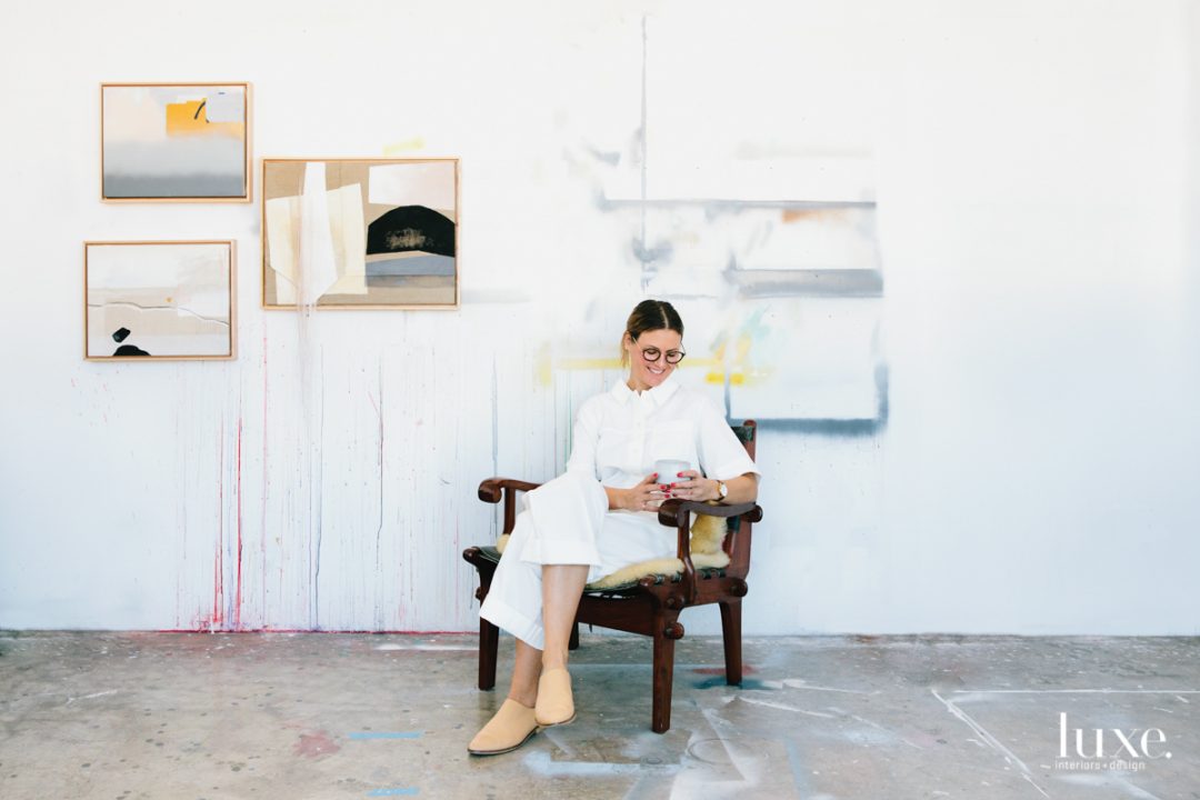 Artist Nike Schroeder works out of a studio in downtown Los Angeles.