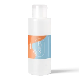 A bottle of hand gel sanitiser with a custom printed label.