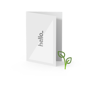 Eco-friendly folded leaflet