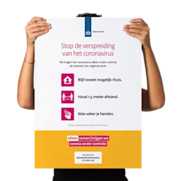 Poster "Stop verspreiding van het coronavirus"