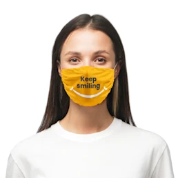 Yellow custom printed face mask