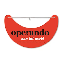 A product image of a red coloured visor available to be printed with a custom logo or text on the front at Helloprint
