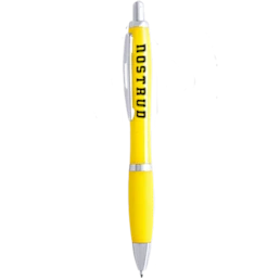 Een gele hoge kwaliteit balpen, bedruk deze met jouw logo bij Helloprint.