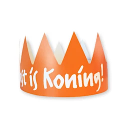 A orange printed party crown available with custom printing options for a cheap price at Helloprint