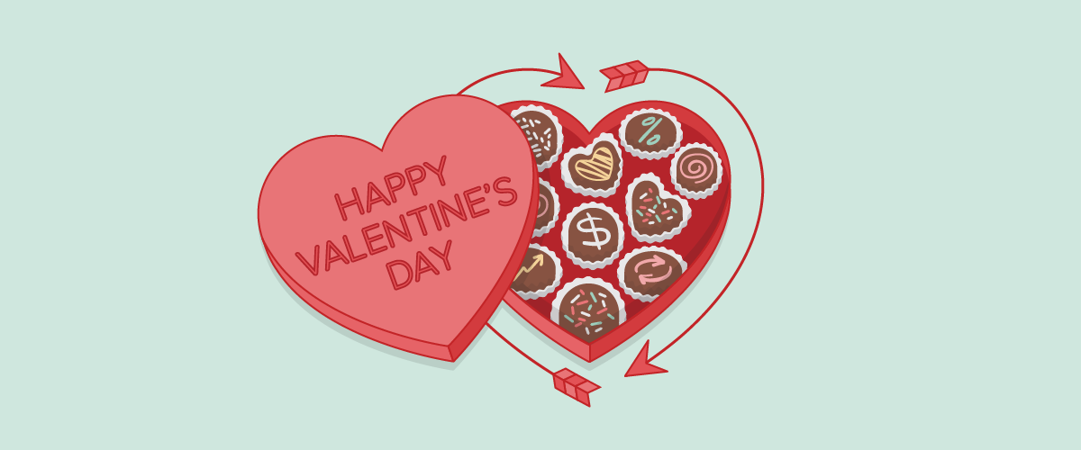 Happy Valentine's Day chocolate box