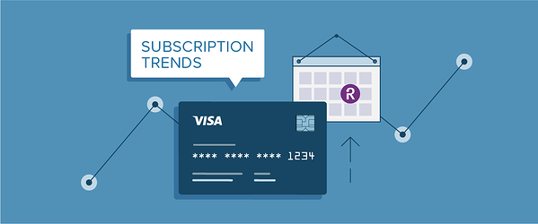 Subscription Trends banner with credit card and Recurly calendar