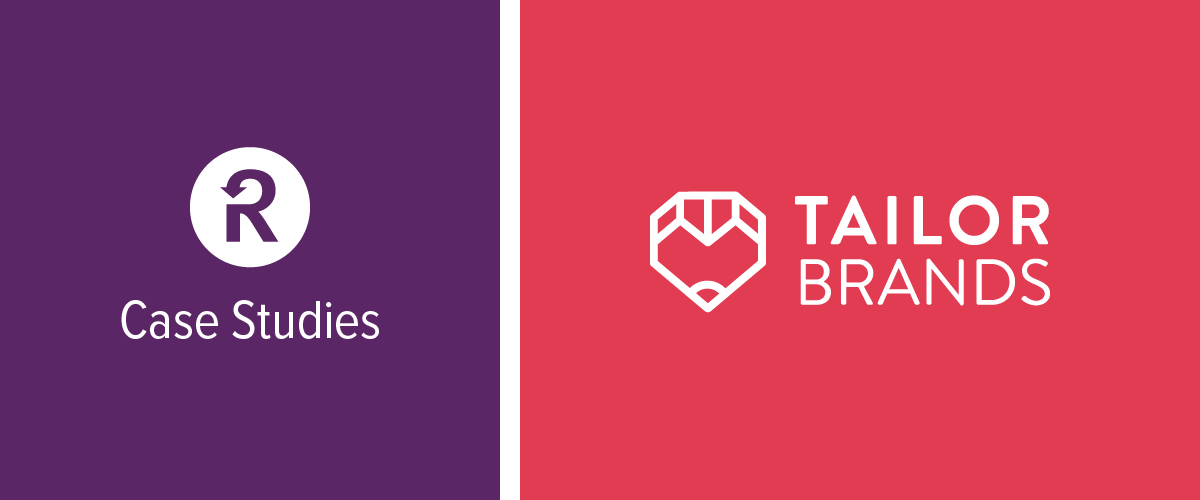 Tailor Brands and Recurly case studies banner