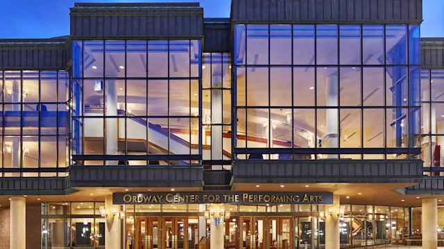 Ordway exterior in the evening. Photo by Corey Gaffer.