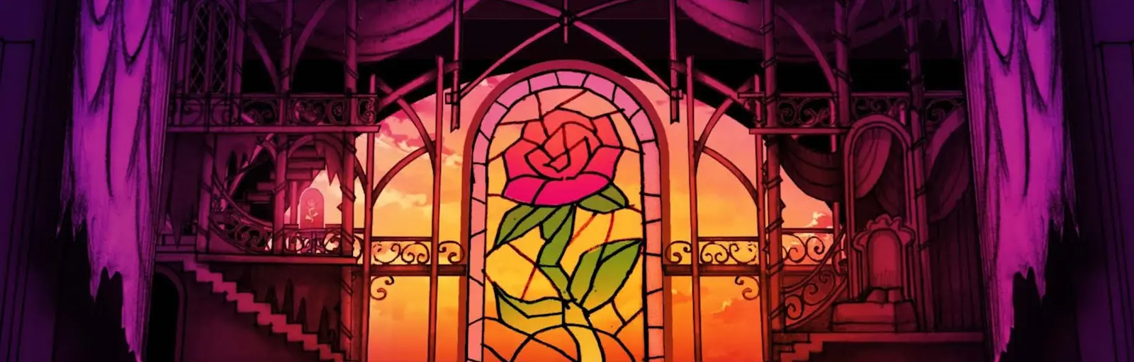 Beauty and the Beast rose artwork