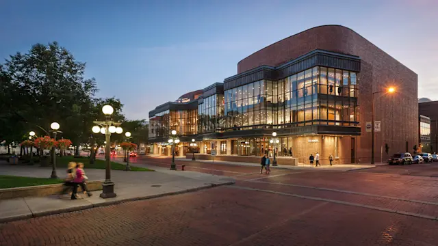 Ordway exterior nighttime shot. Photo by Paul Crosby.