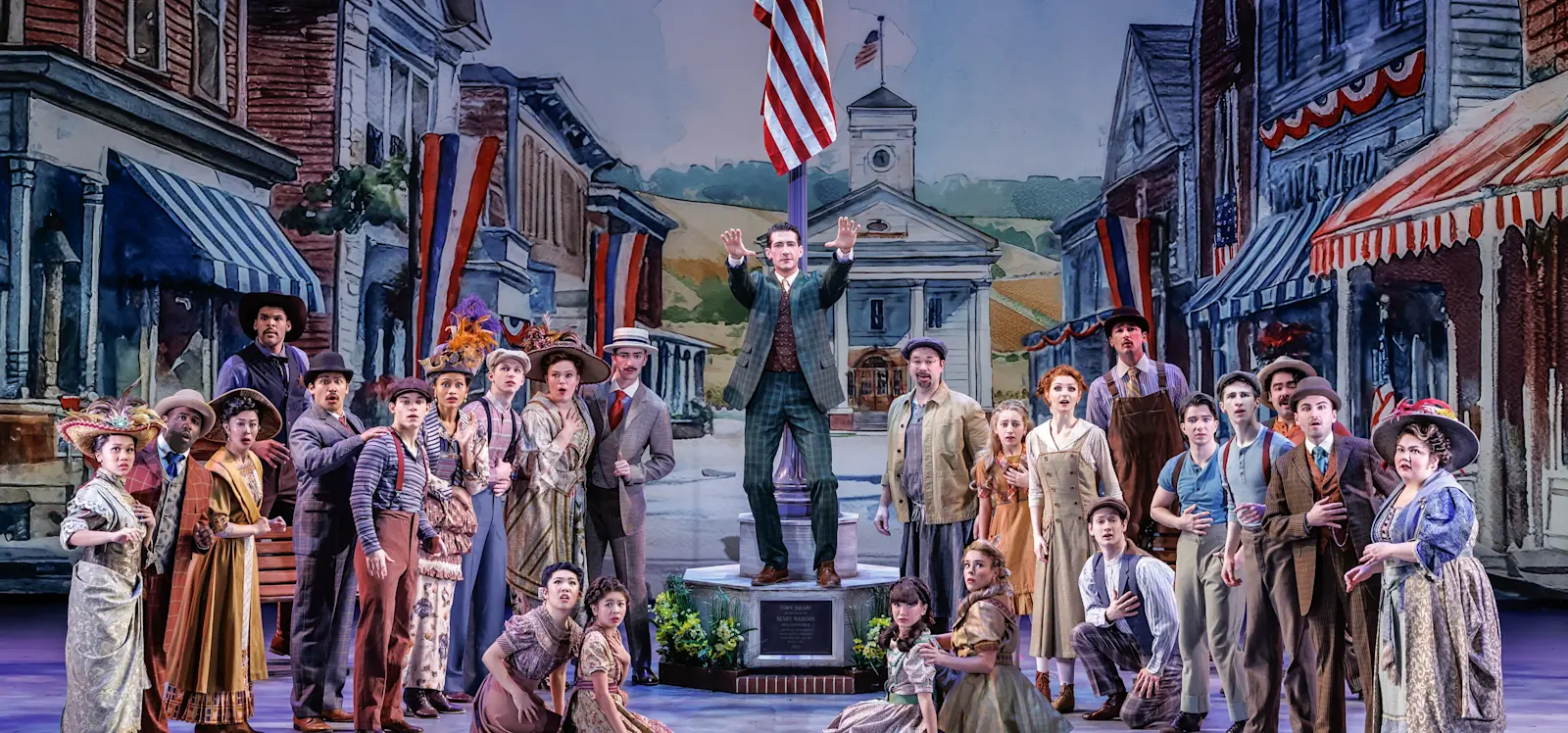 The Music Man company (CROPPED). Photo by Marshall Meadows.