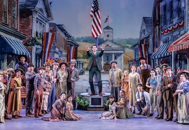 The Music Man company (CROPPED). Photo by Marshall Meadows.