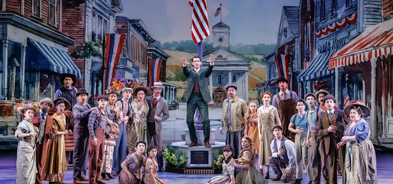 The Music Man company (CROPPED). Photo by Marshall Meadows.