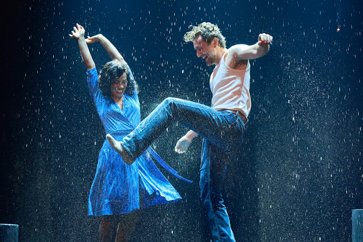 Alysha Deslorieux (Middle Allie) and Ken Wulf Clark (Middle Noah) in the North American tour of The Notebook (CROPPED). Photo by Roger Mastroianni.
