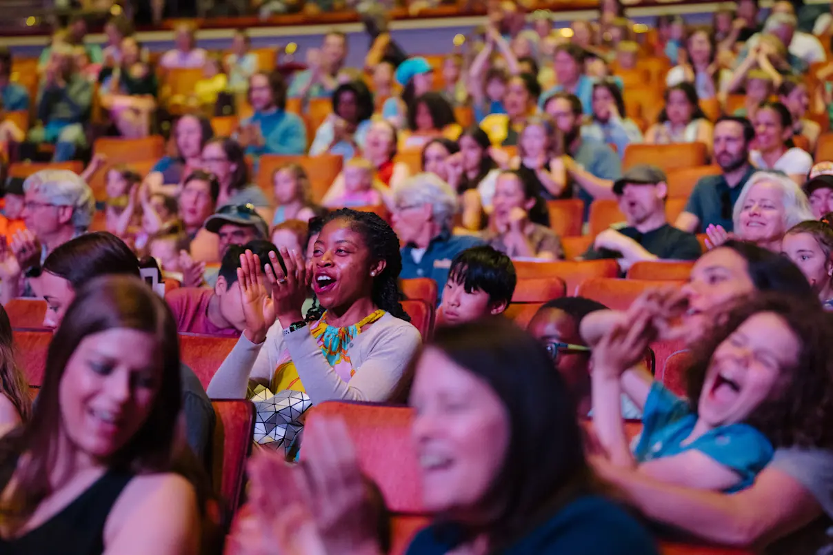 Crowd in the Music Theater at the 2025 Flint Hills Family Festival. Photo by Laura Alpizar.