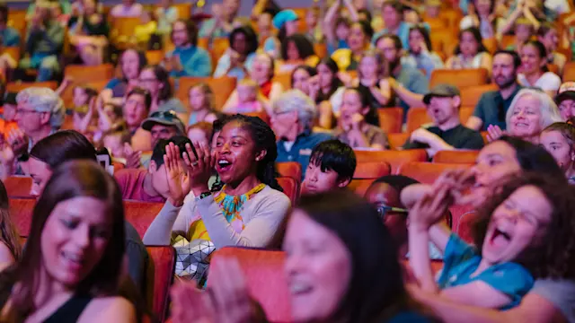 Crowd in the Music Theater at the 2025 Flint Hills Family Festival. Photo by Laura Alpizar.
