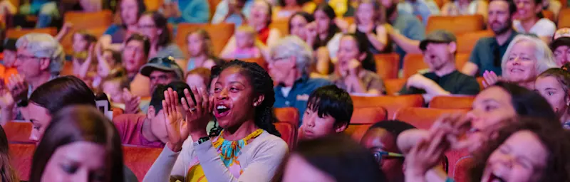 Crowd in the Music Theater at the 2025 Flint Hills Family Festival. Photo by Laura Alpizar.