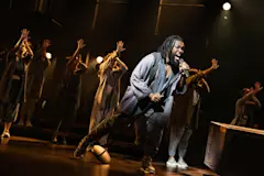 Elvie Ellis and the company of the North American tour of Jesus Christ Superstar. Photo by Evan Zimmerman for MurphyMade.