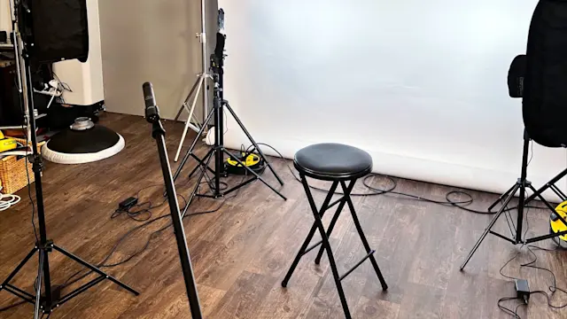 GreenRoom background behind-the-scenes photo