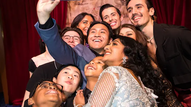 Peter Pan cast party selfie. Photo by Dan Norman.