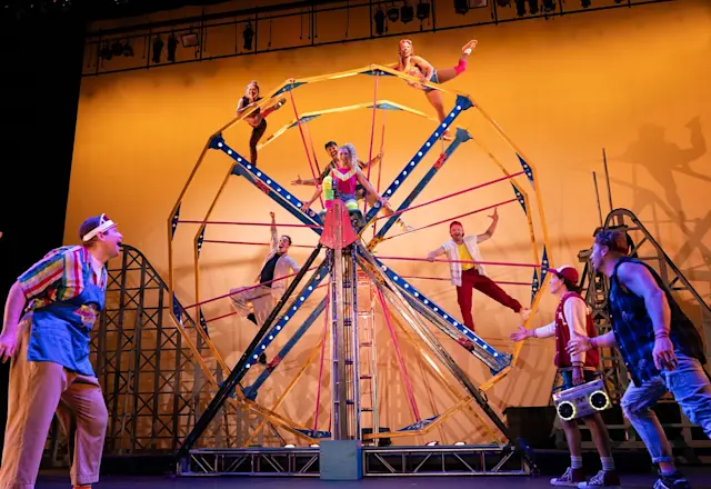 Cirque Mechanics: TILT! (CROPPED) Photo by Kirk Marsh.