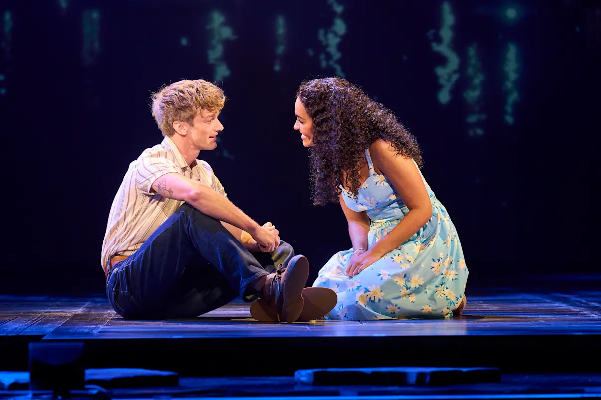 Chloë Cheers (Younger Allie) and Kyle Mangold (Younger Noah) in The Notebook North American tour. Photo by Roger Mastroianni.