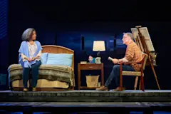 Sharon Catherine Brown (Older Allie) and Beau Gravitte (Older Noah) in The Notebook Broadway tour. Photo by Roger Mastroianni.