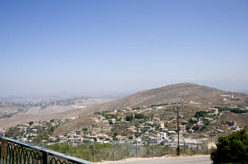 Fence on the border of Israel from Kibbutz Misgav Am. 