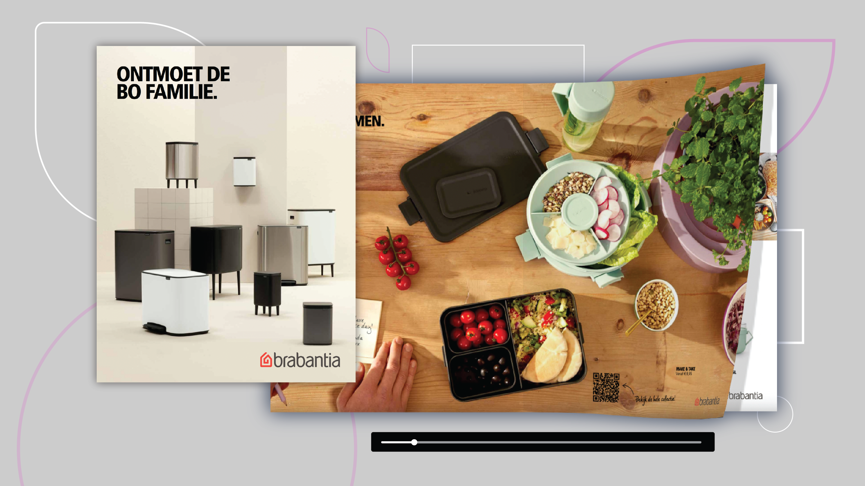 One of Brabantia's branded catalogs: featuring the cover and two of the interior pages. Image credit: Josh Randall