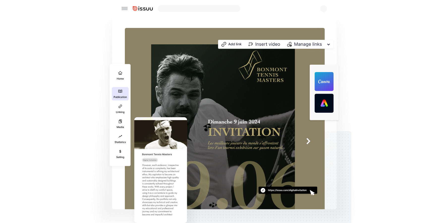 Digital Invitation made on Issuu