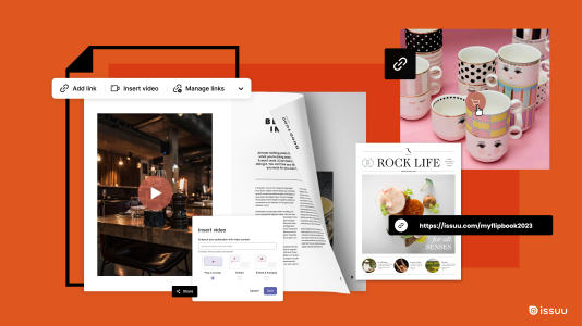 A header image showcasing Issuu's Add Links feature capabilities.