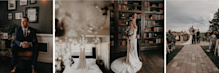 a bride and groom walking down the aisle